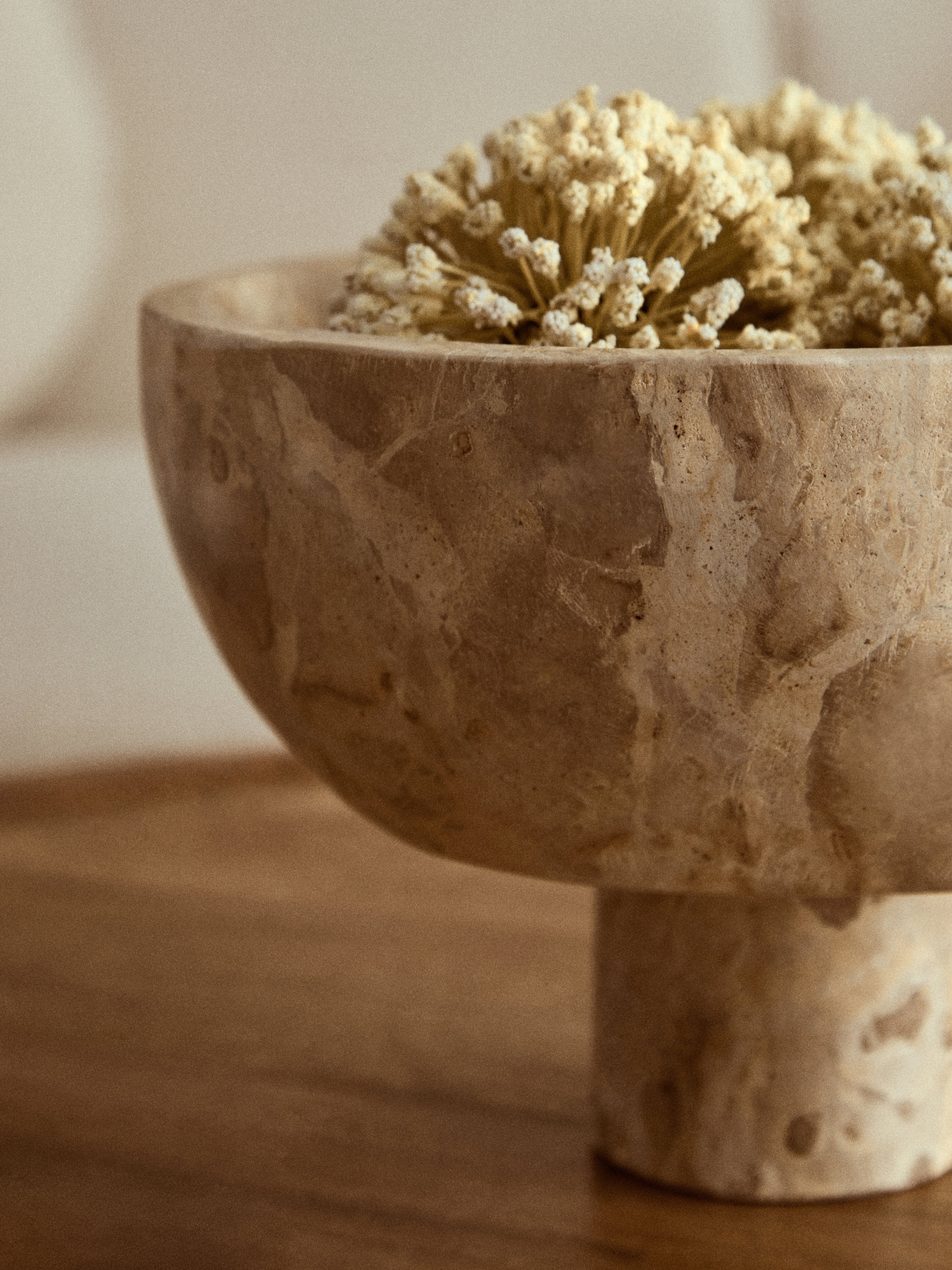 Como Chocolate Marble Pedestal Bowl